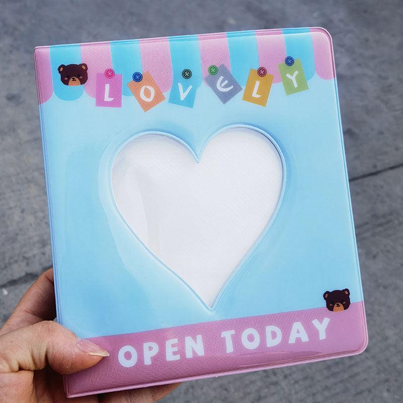 50/100 Pockets Photo Album Hollow Heart Mini Photocard Holder 4/6 Inches Card Binder & Stickers Storage Business Card Bag Polaroid Book Album Gifts For Valentines Day