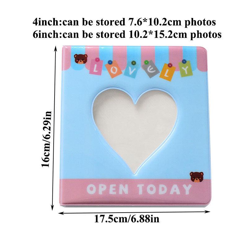 50/100 Pockets Photo Album Hollow Heart Mini Photocard Holder 4/6 Inches Card Binder & Stickers Storage Business Card Bag Polaroid Book Album Gifts For Valentines Day