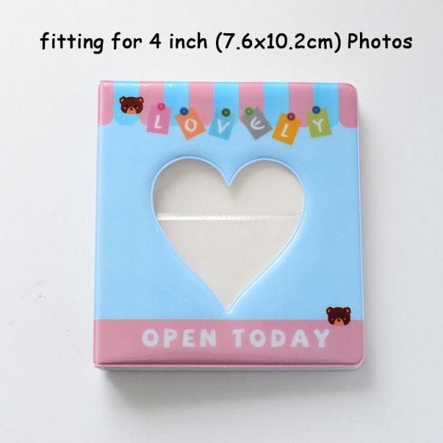 50/100 Pockets Photo Album Hollow Heart Mini Photocard Holder 4/6 Inches Card Binder & Stickers Storage Business Card Bag Polaroid Book Album Gifts For Valentines Day