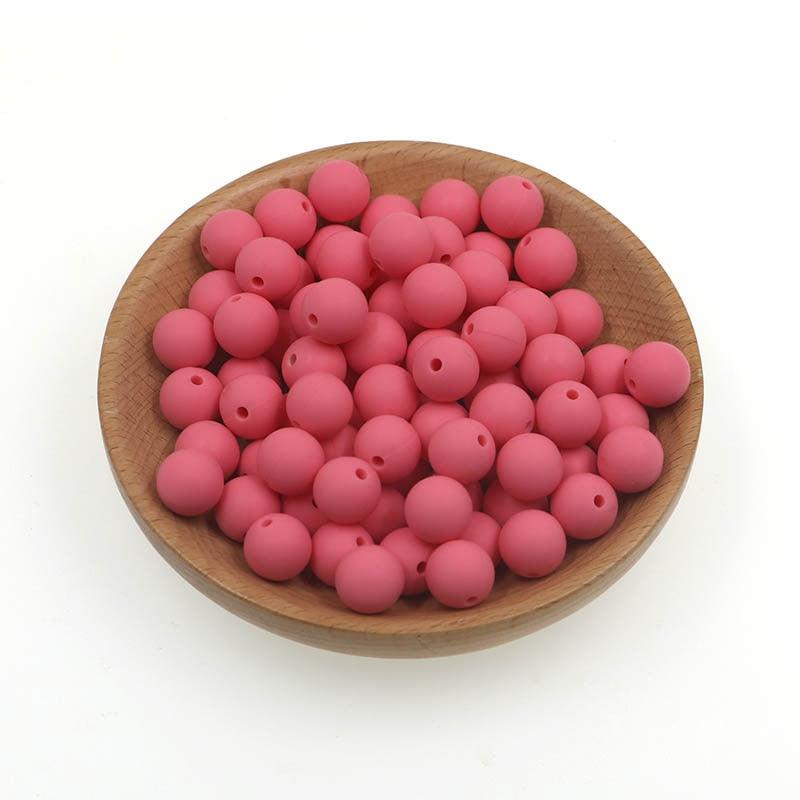 50pcs Silicone Beads 9/12/15mm Round Pearl Silicone Beads For Jewelry Making Bracelet Necklace Jewelry Accessories Silicone Round Beads Loose Pearl Beads