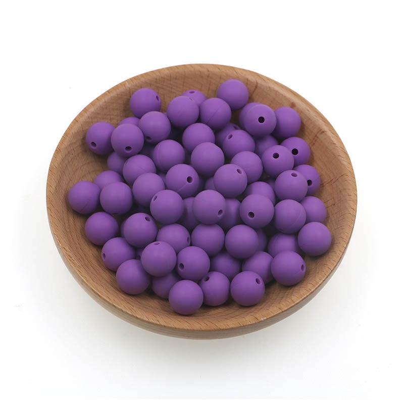 50pcs Silicone Beads 9/12/15mm Round Pearl Silicone Beads For Jewelry Making Bracelet Necklace Jewelry Accessories Silicone Round Beads Loose Pearl Beads