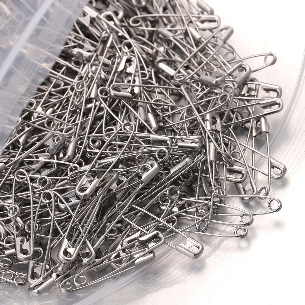 50pcs/lot High Quality Stainless Steel Safety Pins Sewing Tools Accessory Needles Large Safety Pin Small Silver Metal Needles Large Safety Pin Small Brooch Accessories