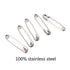 50pcs/lot High Quality Stainless Steel Safety Pins Sewing Tools Accessory Needles Large Safety Pin Small Silver Metal Needles Large Safety Pin Small Brooch Accessories