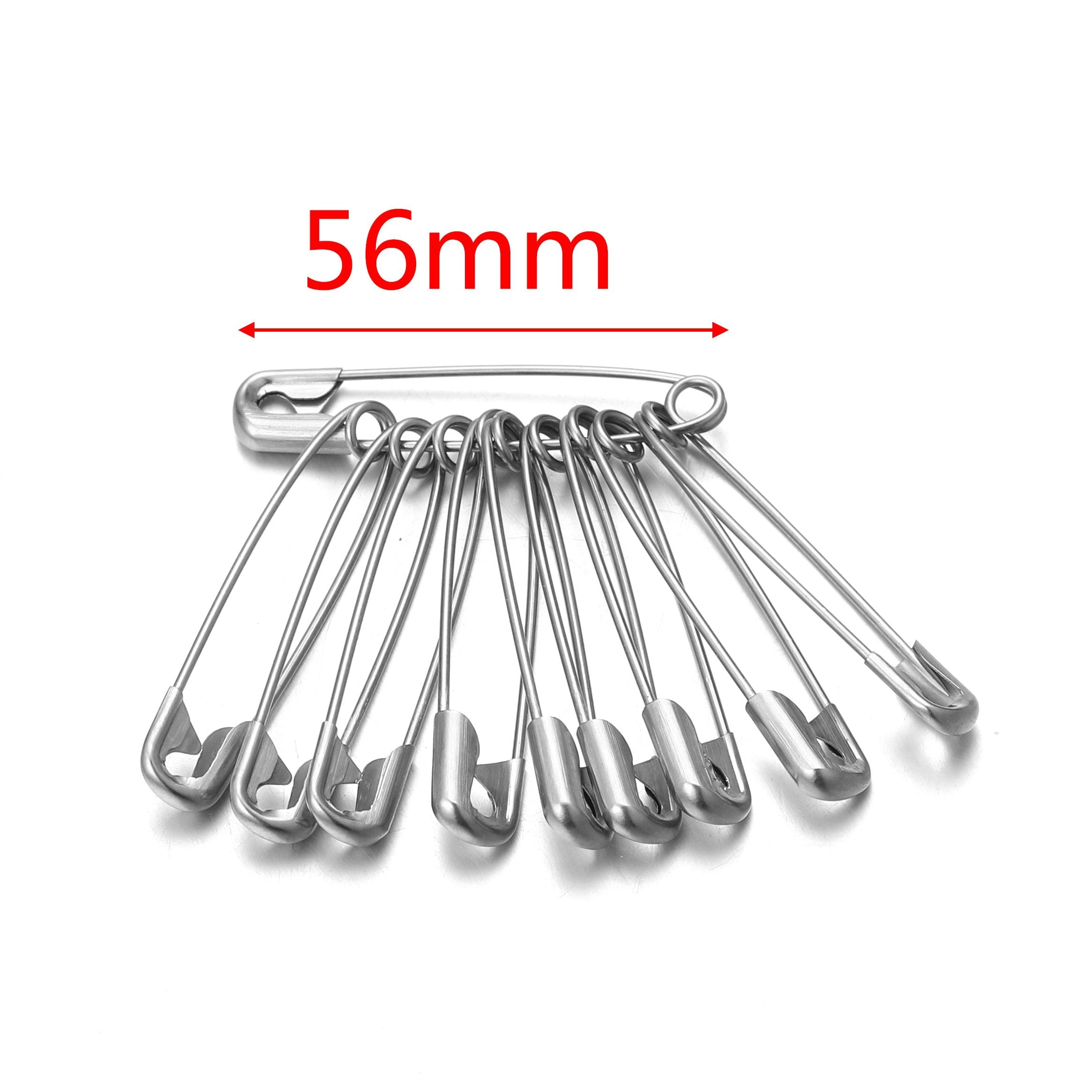 50pcs/lot High Quality Stainless Steel Safety Pins Sewing Tools Accessory Needles Large Safety Pin Small Silver Metal Needles Large Safety Pin Small Brooch Accessories