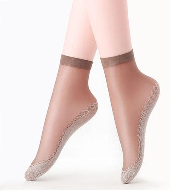 5/10 Pairs New Summer Velvet Silk Women Socks Pack Cotton Bottom Soft Fashion Ultrathin Breathable Transparent Socks Set - ALLURELATION - 500, adult socks, ankle socks, Anti slip socks, breathable socks, casual socks, casual socks for women, comfortable socks, cotton socks, cute socks, female socks, footwear, invisible socks, short socks, silk socks, Socks, socks for girls, socks for women, transparent socks, ultrathin socks, velvet socks, Women socks - Stevvex.com