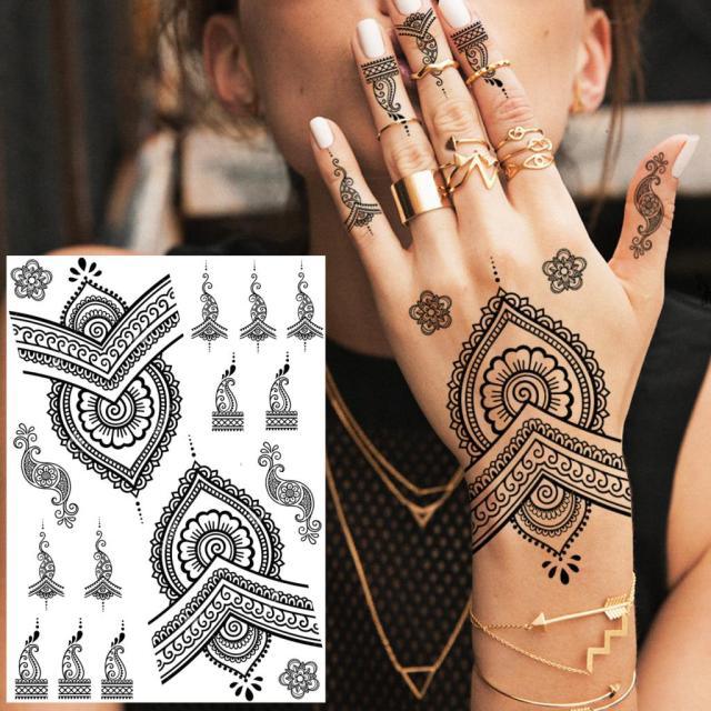 53 Sheets Black Lace Temporary Tattoos Sticker Butterfly Flower Fake Tatoo Sticker Sexy Black Henna Temporary Tattoos For Women - STEVVEX Beauty - 103, Animal Tattoo, Arm Tattoo, Back Tattoo, Beauty, Big Tattoo, Black Tattoos, Body Tattoo, Fashion Tattoo, Girls Tattoo, Large Black Tattoo, Leg Tattoo, Luxury Tattoo, Sketch Tattoo, Stylish Tattoo, Tattoo, Waterproof Tattoo, Wedding Tattoo, Women Tattoo, Womens Tattoo - Stevvex.com