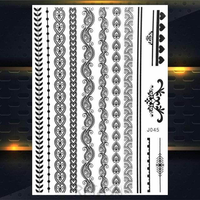 53 Sheets Black Lace Temporary Tattoos Sticker Butterfly Flower Fake Tatoo Sticker Sexy Black Henna Temporary Tattoos For Women - STEVVEX Beauty - 103, Animal Tattoo, Arm Tattoo, Back Tattoo, Beauty, Big Tattoo, Black Tattoos, Body Tattoo, Fashion Tattoo, Girls Tattoo, Large Black Tattoo, Leg Tattoo, Luxury Tattoo, Sketch Tattoo, Stylish Tattoo, Tattoo, Waterproof Tattoo, Wedding Tattoo, Women Tattoo, Womens Tattoo - Stevvex.com