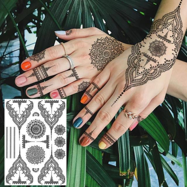 53 Sheets Black Lace Temporary Tattoos Sticker Butterfly Flower Fake Tatoo Sticker Sexy Black Henna Temporary Tattoos For Women - STEVVEX Beauty - 103, Animal Tattoo, Arm Tattoo, Back Tattoo, Beauty, Big Tattoo, Black Tattoos, Body Tattoo, Fashion Tattoo, Girls Tattoo, Large Black Tattoo, Leg Tattoo, Luxury Tattoo, Sketch Tattoo, Stylish Tattoo, Tattoo, Waterproof Tattoo, Wedding Tattoo, Women Tattoo, Womens Tattoo - Stevvex.com