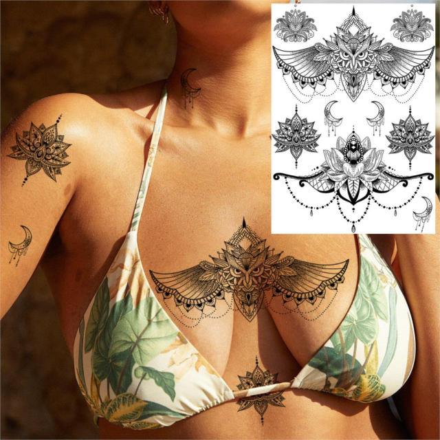 53 Sheets Black Lace Temporary Tattoos Sticker Butterfly Flower Fake Tatoo Sticker Sexy Black Henna Temporary Tattoos For Women - STEVVEX Beauty - 103, Animal Tattoo, Arm Tattoo, Back Tattoo, Beauty, Big Tattoo, Black Tattoos, Body Tattoo, Fashion Tattoo, Girls Tattoo, Large Black Tattoo, Leg Tattoo, Luxury Tattoo, Sketch Tattoo, Stylish Tattoo, Tattoo, Waterproof Tattoo, Wedding Tattoo, Women Tattoo, Womens Tattoo - Stevvex.com