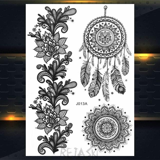 53 Sheets Black Lace Temporary Tattoos Sticker Butterfly Flower Fake Tatoo Sticker Sexy Black Henna Temporary Tattoos For Women - STEVVEX Beauty - 103, Animal Tattoo, Arm Tattoo, Back Tattoo, Beauty, Big Tattoo, Black Tattoos, Body Tattoo, Fashion Tattoo, Girls Tattoo, Large Black Tattoo, Leg Tattoo, Luxury Tattoo, Sketch Tattoo, Stylish Tattoo, Tattoo, Waterproof Tattoo, Wedding Tattoo, Women Tattoo, Womens Tattoo - Stevvex.com