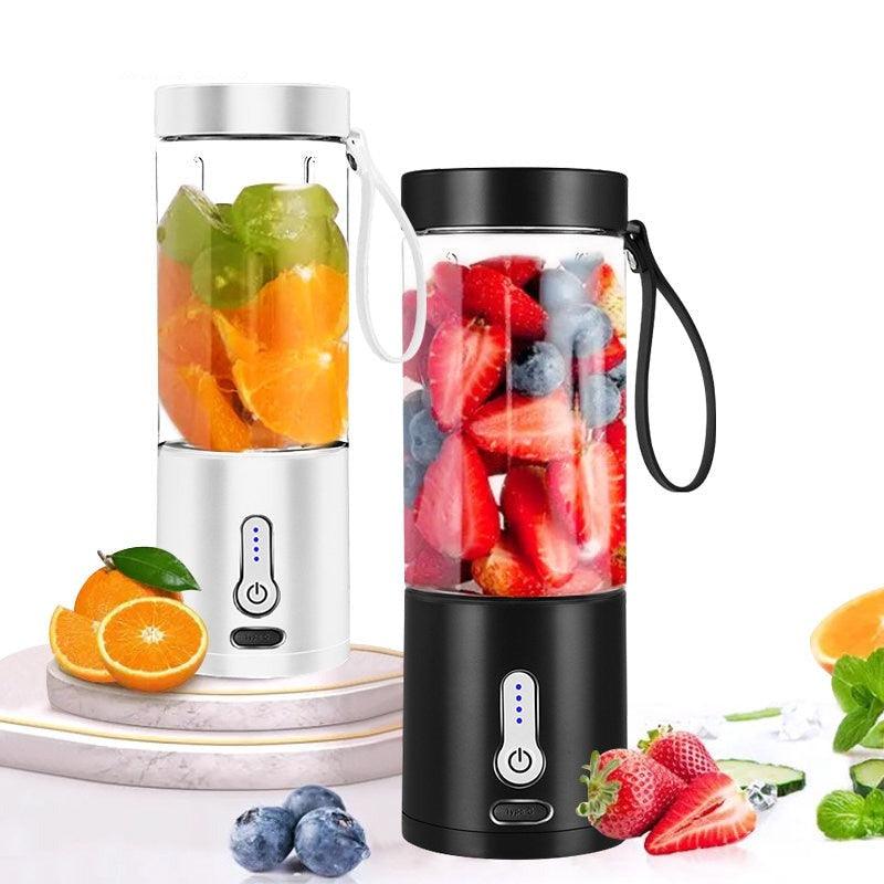 530ML Electric Juicer Portable Smoothie Blender USB Rechargeable Food Processor Fruit Mixer Machine Mini Juicer Blender Cup Portable Juicer For Travel USB Electric Blender Fruit Smoothie Blender Machine Personal Food Processor Juicer