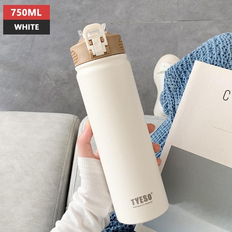 530ml/750ml Thermos Mug with Straw Stainless Steel Thermal Insulation Straight Cup Thermal Water Bottle Thermos Water Bottle