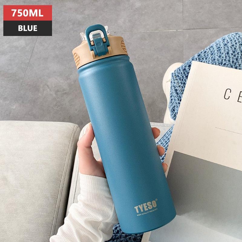 530ml/750ml Thermos Mug with Straw Stainless Steel Thermal Insulation Straight Cup Thermal Water Bottle Thermos Water Bottle