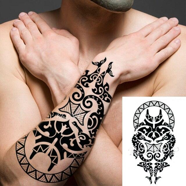 57 Sheets Temporary Tattoo Stickers Set Waterproof Temporary Tattoo Waist Arm Modern Stylish Big Black Tattoos For Womens Mens - STEVVEX Beauty - 103, Arm Tattoo, Beauty, Big Tattoo, Black Tattoos, Body Tattoo, Different Tattoo, Fashion Tattoo, Girls Tattoo, Leg Tattoo, Luxury Tattoo, Men Tattoo, Mens Tattoo, Sketch Tattoo, Stylish Tattoo, Tattoo, Waterproof Tattoo, Women Tattoo, Womens Tattoo - Stevvex.com