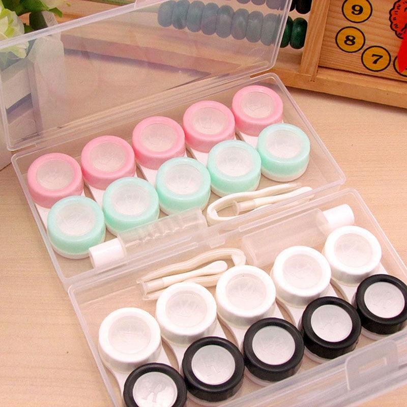 5Pairs Contact Lens Case Container Eye Contacts Women Travel Contact Lenses Case Leakproof Kit Holder Contact Lens Organizer Case With Carrying Travel Holder Suitable For Outdoor