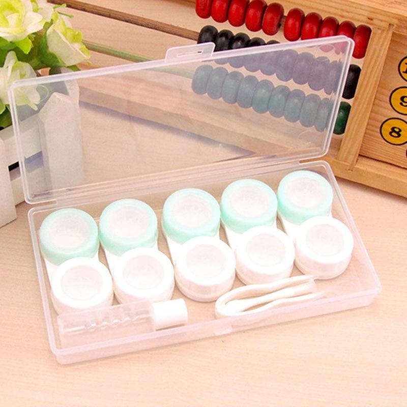 5Pairs Contact Lens Case Container Eye Contacts Women Travel Contact Lenses Case Leakproof Kit Holder Contact Lens Organizer Case With Carrying Travel Holder Suitable For Outdoor