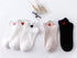 5pairs Women Short Socks Red Heart Cute College Fresh Female Socks Soft Cotton Summer Autumn Sock for Girls