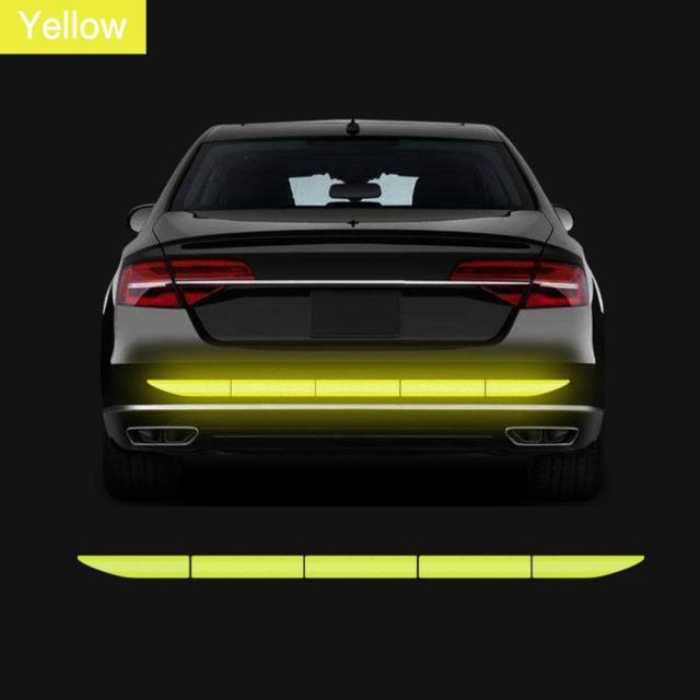 5pcs Car Reflectante Reflector Sticker Car Body Trunk Exterior Reflective Tape Reflex Exterior Warning Stickers Car Reflectance Reflective Sticker Car Body Trunk Auto Accessories Night Visibility Reflective Decal Universal Safety Warning  For Car Trunk