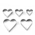 5Pcs/Set Heart Shape Cookie Cutter Mold New Year Decoration Cake Biscuit Baking Tools Christmas Cookie Moulds Kitchen Tools Heart Shaped Cookie Cutters Stainless Steel Biscuit Pastry Cutters