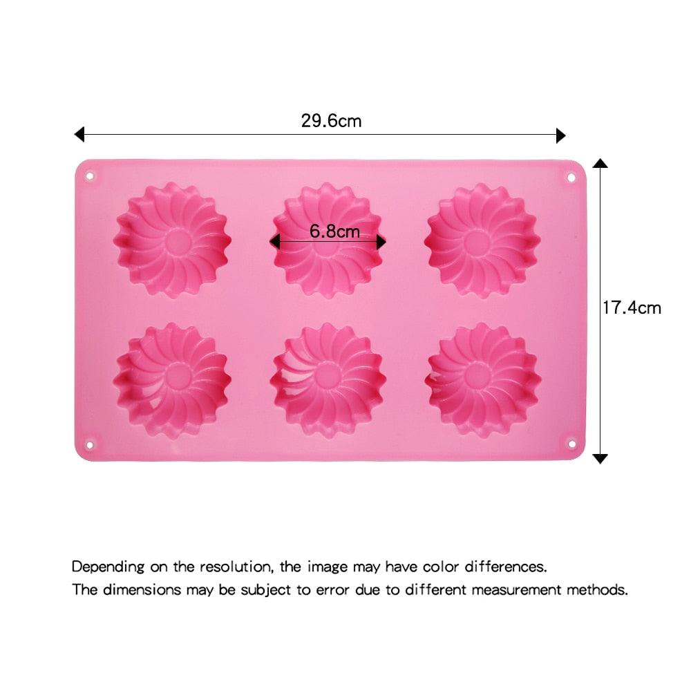 6 Holes Flower Shaped Silicone Mold Sunflower Flower Form Fondant Molds Handmade Soap Baking Crafts Cake Mould Decoration Tools Silicone Flower Shape Soap Molds - ALLURELATION - 544, Baking Cup, Baking Mold, Baking Tools, Best Selling Molds, Cavity Mold, Chocolate Mold, Cookie Molds, Cupcake, Decoration Molds, Decoration Tool, Donut Molds, Fondant Mold, Food Decoration, Kitchen Accessories, Kitchen Baking Mold, Latest Molds, Molds, Moulds, No Peculiar Smell, Silicone Molds - Stevvex.com