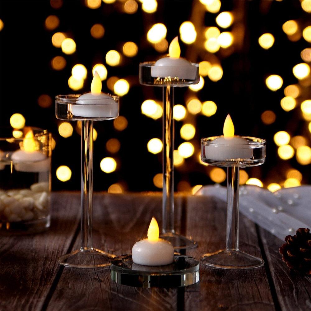 6/12PCS Floating Candle Lights LED Floating Candles Flameless Tea Lights Warm Yellow Battery Operated Waterproof Decoration for Wedding Thanksgiving Christmas Waterproof Flameless on Water Candles LED Tea Light Wedding Party Decorative