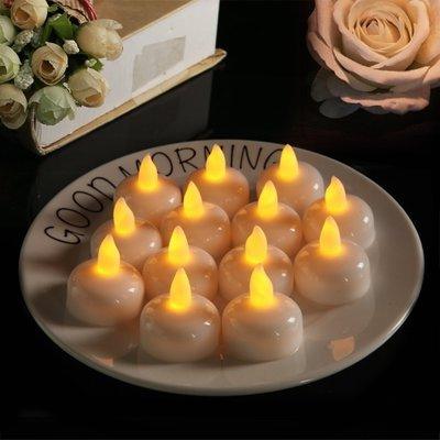 6/12PCS Floating Candle Lights LED Floating Candles Flameless Tea Lights Warm Yellow Battery Operated Waterproof Decoration for Wedding Thanksgiving Christmas Waterproof Flameless on Water Candles LED Tea Light Wedding Party Decorative