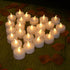 6/24Pcs Flameless LED Candles Electric Fake Candle Battery Operated LED Tea Lights in Warm White for Wedding Table Festival Celebration Halloween Tea Light Creative Lamp Battery Powered Home Wedding Birthday Party Decoration Lighting