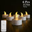 6/24Pcs Flameless LED Candles Electric Fake Candle Battery Operated LED Tea Lights in Warm White for Wedding Table Festival Celebration Halloween Tea Light Creative Lamp Battery Powered Home Wedding Birthday Party Decoration Lighting