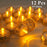 6/24Pcs Flameless LED Candles Electric Fake Candle Battery Operated LED Tea Lights in Warm White for Wedding Table Festival Celebration Halloween Tea Light Creative Lamp Battery Powered Home Wedding Birthday Party Decoration Lighting