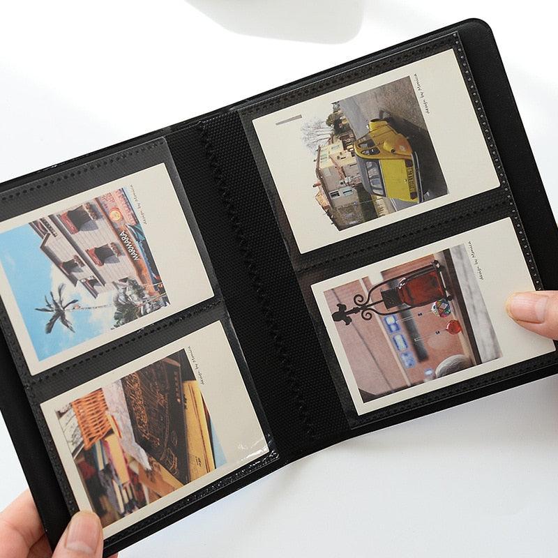 64 Pockets Mini Instant Polaroid Photo Album Picture Case for Mini Film 7s 8 25 50s 90 Mini Polaroid Album Refillable Notebook Photo Album Valentines Day Gift Anniversary Gift