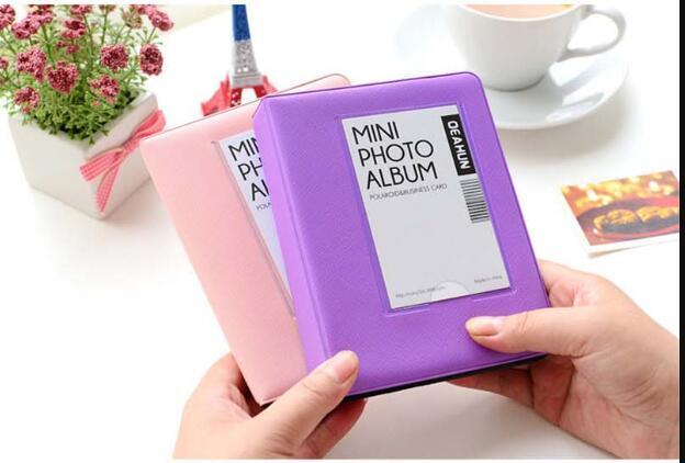 64 Pockets Mini Instant Polaroid Photo Album Picture Case for Mini Film 7s 8 25 50s 90 Mini Polaroid Album Refillable Notebook Photo Album Valentines Day Gift Anniversary Gift