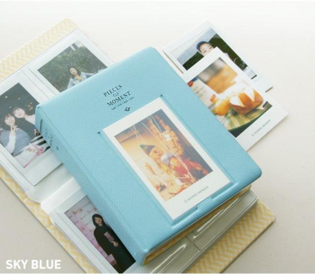 64 Pockets Mini Instant Polaroid Photo Album Picture Case for Mini Film 7s 8 25 50s 90 Mini Polaroid Album Refillable Notebook Photo Album Valentines Day Gift Anniversary Gift