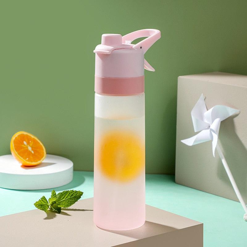 650ml Water Bottle Outdoor Sports Water Cup Large Capacity Spray Bottle BPA Free Drinkware Travel Camping Drinking Tools Water Bottle Sprayer Mist Creative Spray Water Bottle for Drinking