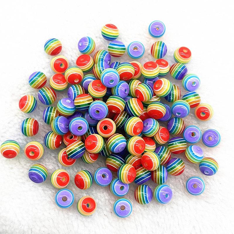 6mm 8mm Round Transparency Resin Beads Spacer Beads for Jewelry Making Children Handcraft Department Accessories Round Bracelet Beads for Crafting Jewelry Making