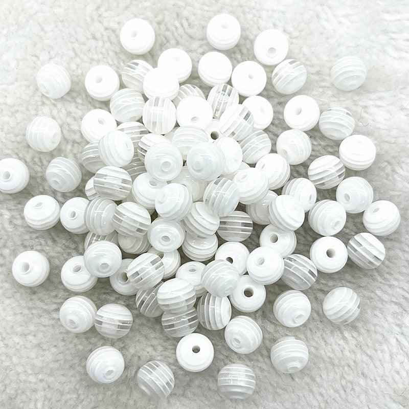 6mm 8mm Round Transparency Resin Beads Spacer Beads for Jewelry Making Children Handcraft Department Accessories Round Bracelet Beads for Crafting Jewelry Making