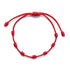 6pcs/set Handmade Bracelets Braided Red Black Rope 7 Knots Lucky Jewelry Friendship Protection Bracelet Red Comfortable Bracelet Small Eye Bracelet For Kids