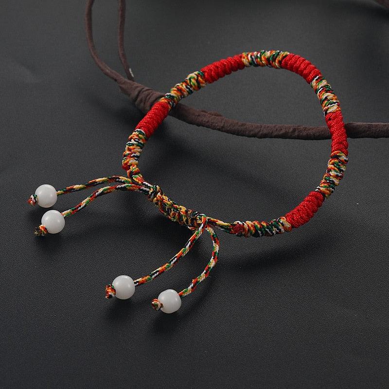 6pcs/set Handmade Bracelets Braided Red Black Rope 7 Knots Lucky Jewelry Friendship Protection Bracelet Red Comfortable Bracelet Small Eye Bracelet For Kids