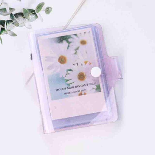 72 Pockets Book Album for PVC 3/4/5/6 Inch Album Daisy Printing 3 inch Photo paper Mini Films Transparent Photo Album Book Gifts For Friends And Coin Collectors