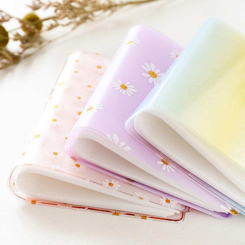 72 Pockets Book Album for PVC 3/4/5/6 Inch Album Daisy Printing 3 inch Photo paper Mini Films Transparent Photo Album Book Gifts For Friends And Coin Collectors