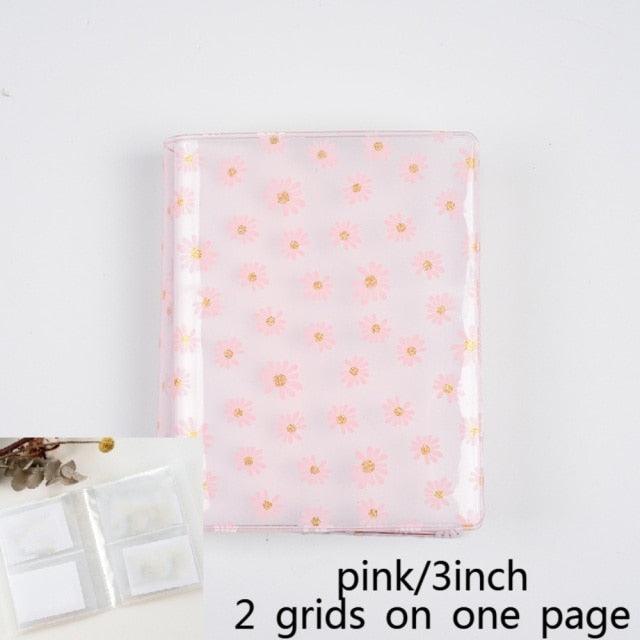 72 Pockets Book Album for PVC 3/4/5/6 Inch Album Daisy Printing 3 inch Photo paper Mini Films Transparent Photo Album Book Gifts For Friends And Coin Collectors