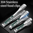 7/9/12inch 304 Stainless Steel Kitchen Tongs BBQ Clamp Grill Cooking Clamp Silicone Food Tong Kitchen Accessories Food Tong BBQ Grill Steak BBQ Clip Cooking Tools Stainless Steel Convenient Non-Stick Barbecue Tong