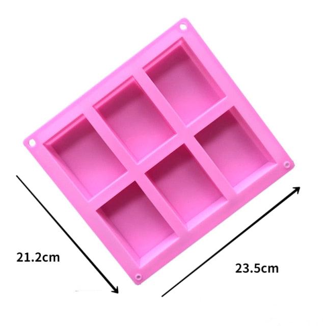 8 Cavity Cake Mold Rectangular Chocolate Silicone Moulds Handmade Soap Mold Moon Cake Decorate Baking Mould Cube Tray Ice Bar Silicone Mold Cereal Energy Bar Mold Butter Mold