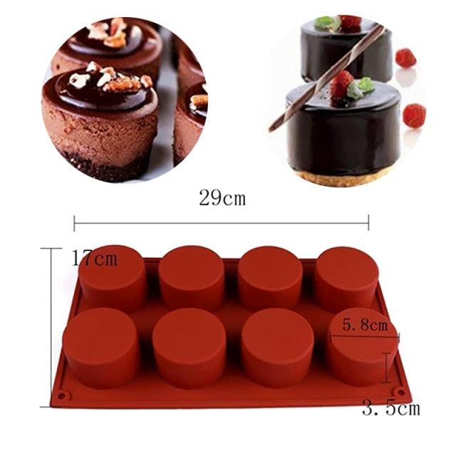 8 Cavity Silicone Cake Mold Baking Pastry Scone Pans Tools Cake Mould Oven Bread Pizza Bakeware Cake Mould Baking Molds Triangle Silicone Cake Mold Soap Mould Pizza Slices Scone Baking