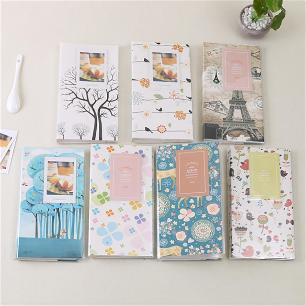 84 Photos 3 Inch Pictures Mini Birds and Flowers Portable Inserted Beautiful Polaroid Photo Albums Birthday Gift Family Scrapbook Albums Family Anniversary Gift For Couple