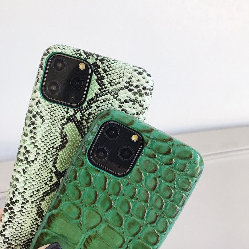 Multicolored Crocodile Texture Soft Silicone Phone Case For iphone 14 Mini 13 Pro Snake Skin Pu Leather Cover Mobile Phone Case Snake Skin Print Pattern Thin Leather Back Cover Protective Case For iPhone