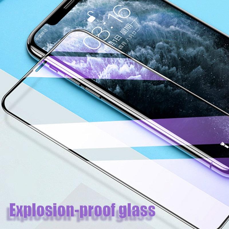 4pcs Full Cover Tempered Glass For Iphone 11 13 12 Pro Max Mini Xs X Xr Screen Protector On Iphone 7 8 Plus 6 6s Se 2020 Glass Guard Screen Protector For Iphone