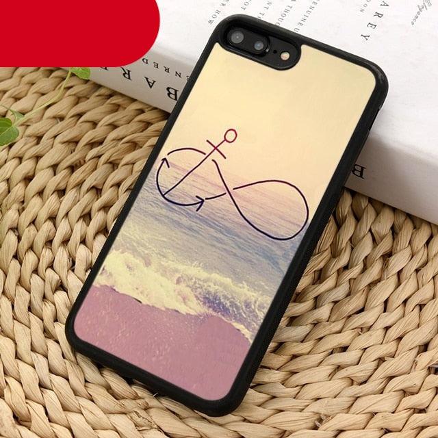 Classical Small Anchors Phone Case Cover For Iphone 14 5 6s 7 8 Plus X Xr Xs 11 12 13 Pro Max Ultra Plus Transparent Mobile Phone Case Anchor Phone Cover