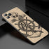 Anchor Boat Ship Wheel Phone Case For iPhone 13 12 Mini 11 Pro XS Max XR X 8 7 6S 6 Plus 5S 5 SE 2020 Black Cover Custom Anchor Hard Back Cover Case