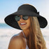 Women Summer Visors Hat Foldable Sun Cap Sun Visor Hats for Women Wide Women's Beach Summer Hat Women's Fedoras Large Beach Hats Lady Beach UV Protection Caps Soft Comfortable Hat