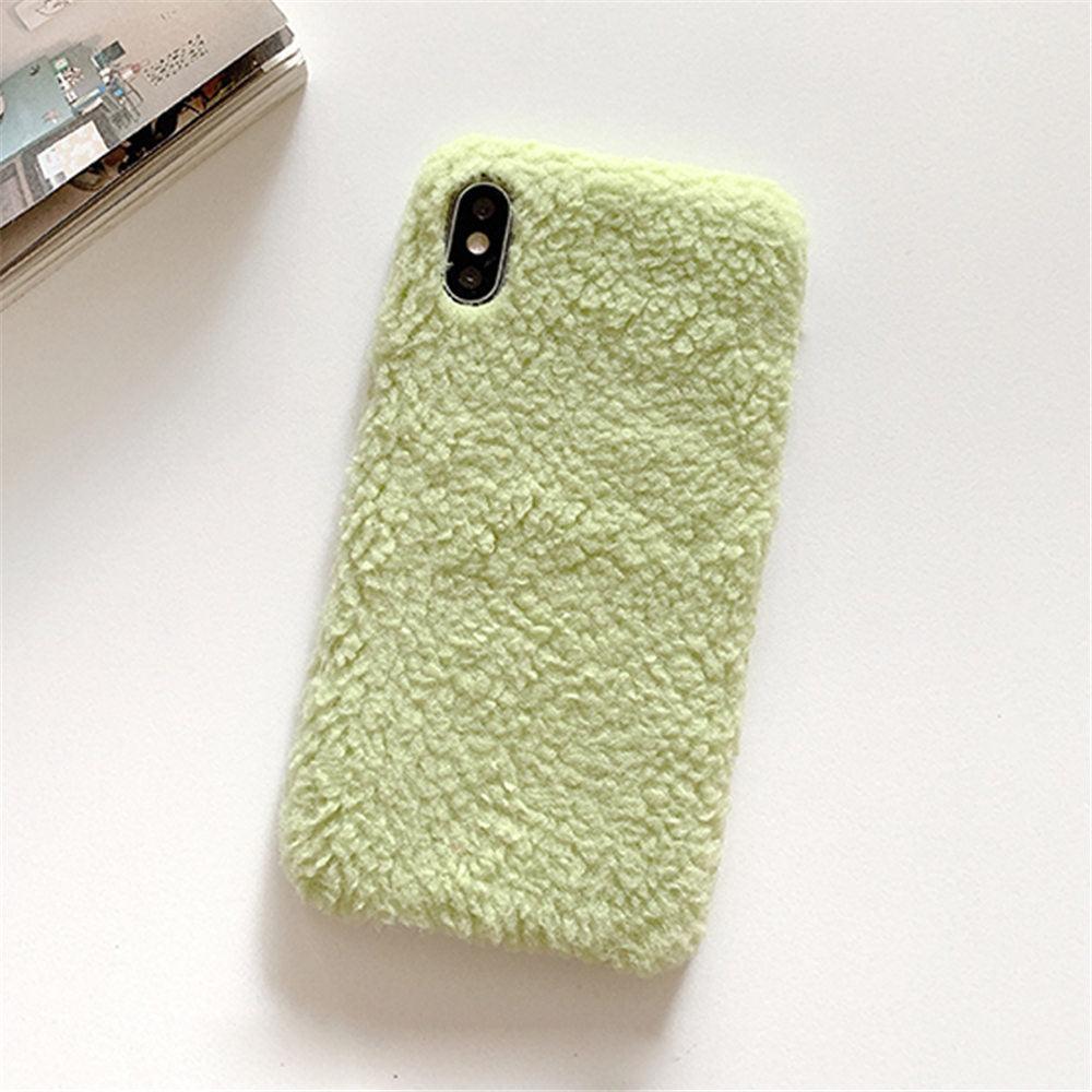 Fashion Lady Gift Case For Iphone Xs Max Xr X 11 Pro Max Se Furry Fluffy Warm Cover For Iphone 6 7 8 Plus Soft Phone Case Flexible Silicon Soft Fluffy Furry Shockproof Protective Phone Case For Iphone